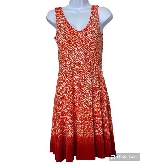 Athleta Dresses & Skirts - Athleta Starfish Reef Print Dress Size Small Fit & Flare Stretch Beach Cruise